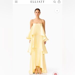 Elliatt Tilly Tiered Maxi Dress in Butter Yellow
